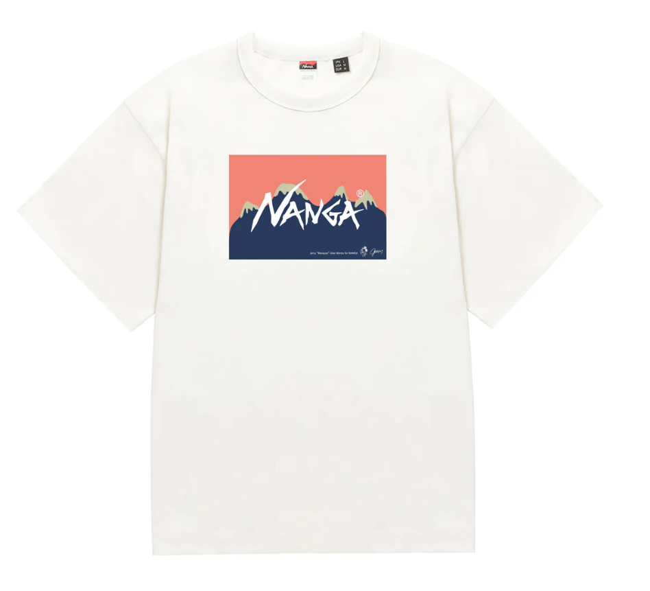 NANGA×Jerry Ukai ECO HYBRID NANGA LOGO TEE