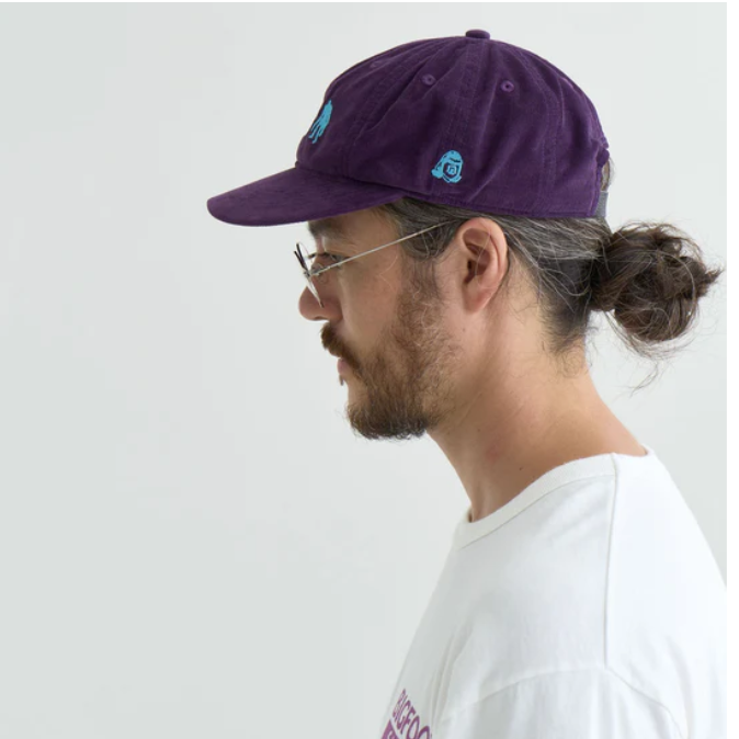 NANGA×TACOMA FUJI RECORDS(ナンガ×タコマフジレコード) BIGFOOT SURVEY PROJECT LOGO CORDUROY CAP(ビッグフットサーベイ プロジェクトロゴ コーデュロイキャップ)