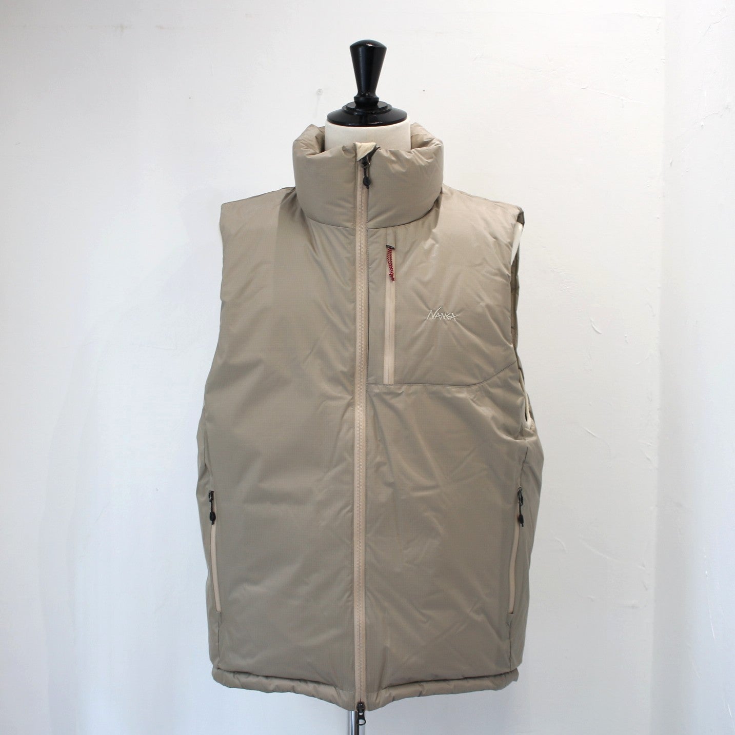 AURORA TEX STAND COLLAR DOWN VEST(MEN)オーロラテックススタンド