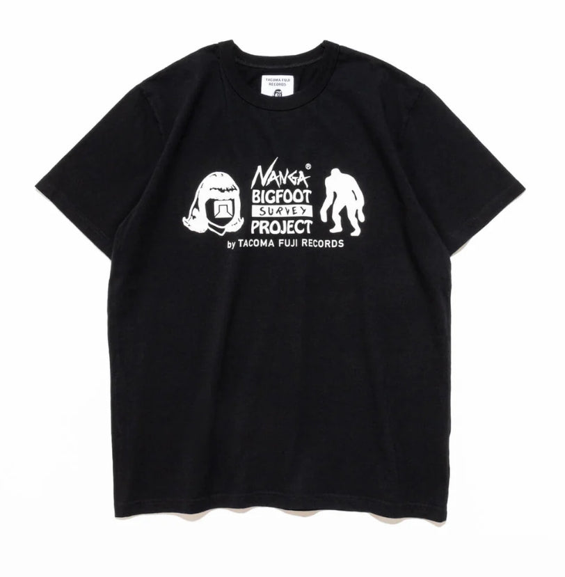 NANGA×TACOMA FUJI RECORDS BIGFOOT SURVEY PROJECT LOGO TEE