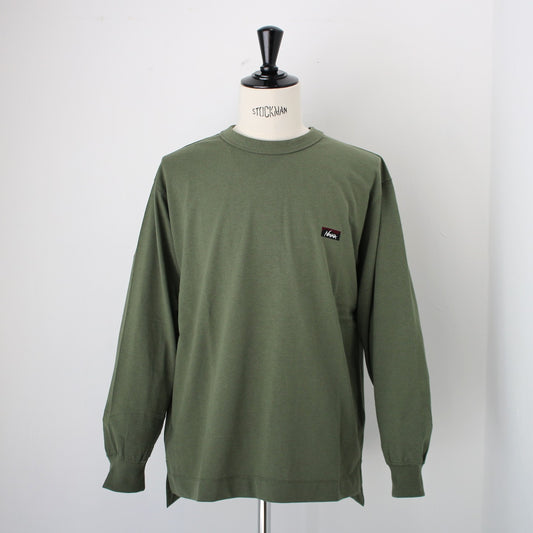 ECO HYBRID BOX LOGO EMBROIDERY L/S TEE(UNISEX)エコハイブリッドボックスロゴエンブロイダリーロングスリーブティー