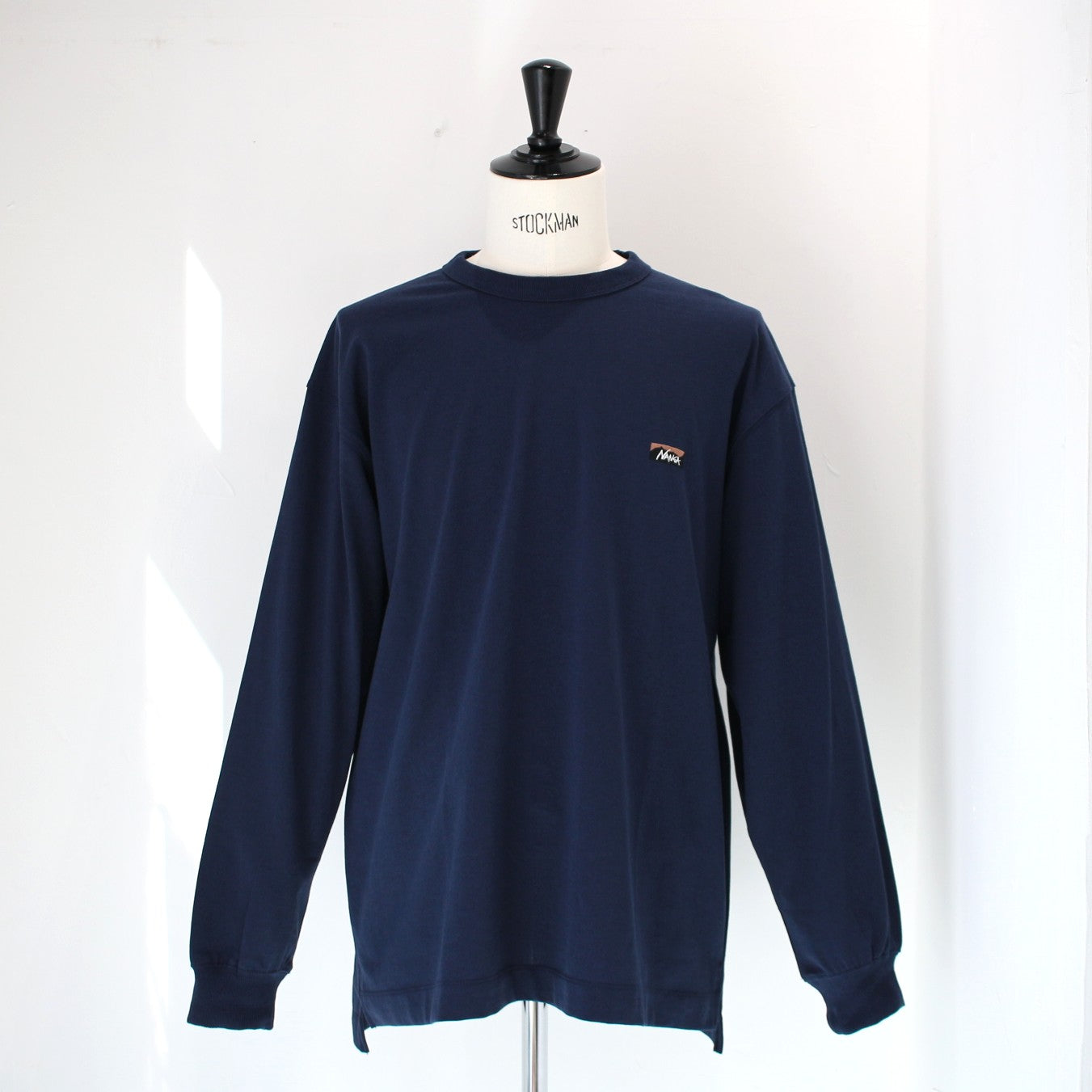 ECO HYBRID BOX LOGO EMBROIDERY L/S TEE(UNISEX)エコハイブリッド