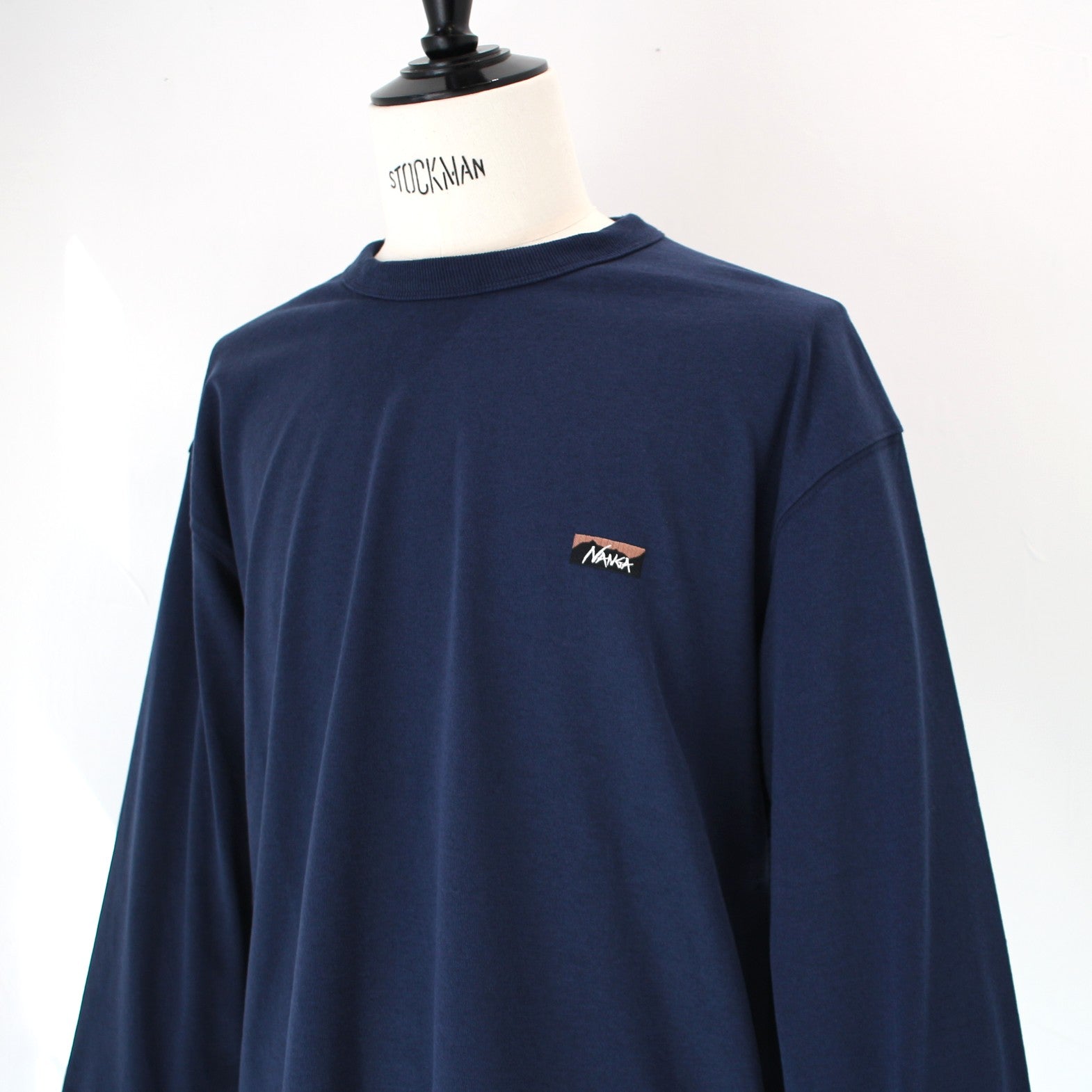 ECO HYBRID BOX LOGO EMBROIDERY L/S TEE(UNISEX)エコハイブリッド